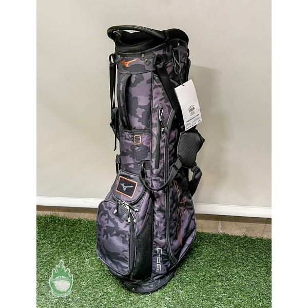 New With Tags Mizuno BR-D3 Black Camo/Copper 4-Way Stand Golf Bag