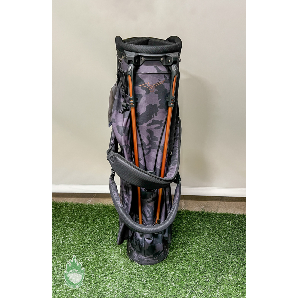 New With Tags Mizuno BR-D3 Black Camo/Copper 4-Way Stand Golf Bag