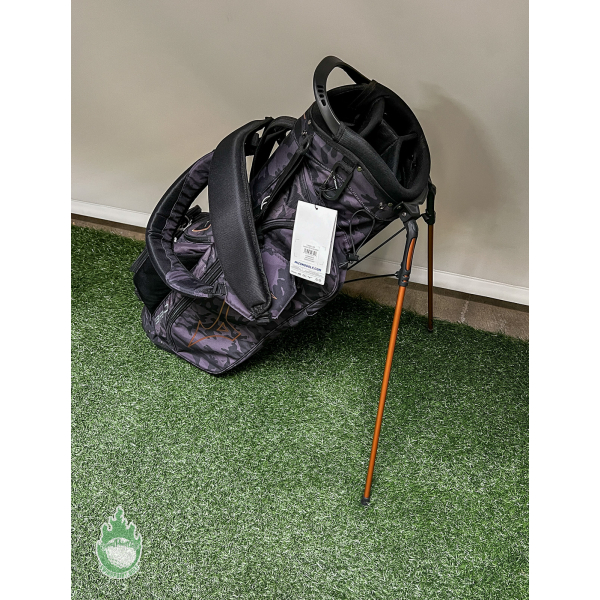 New With Tags Mizuno BR-D3 Black Camo/Copper 4-Way Stand Golf Bag