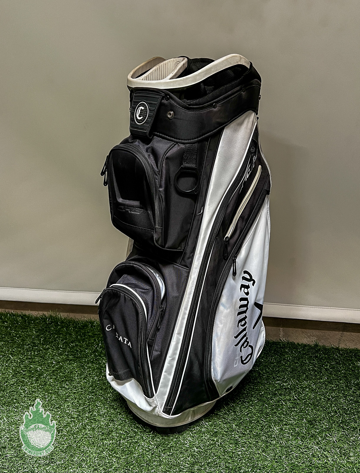 Used Callaway ORG 14 Way Golf Cart Carry Bag White/Black Cascata Golf Club