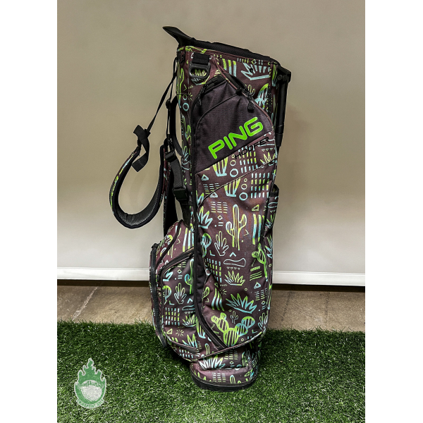 Used Ping Hoofer 2025 Neon Cactus Golf Cart/Carry Stand Bag 5-Way