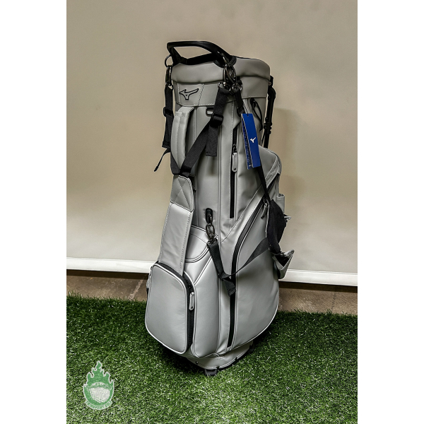 New Mizuno Pro Leather Stand/Carry 5-way Golf Bag Gray