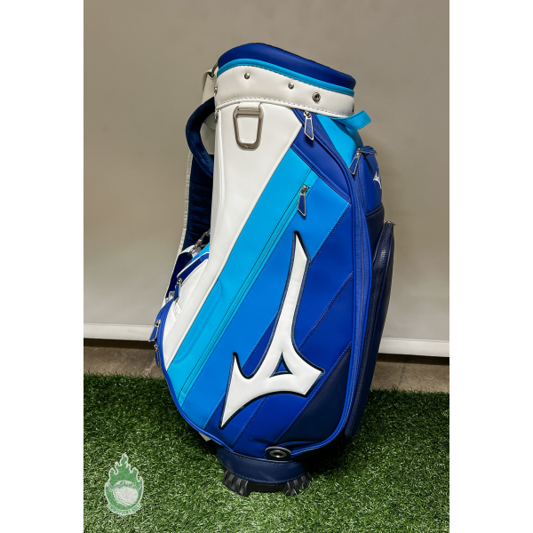 New Mizuno Tour Mid Blue/White 6-way Staff Bag No Rainhood
