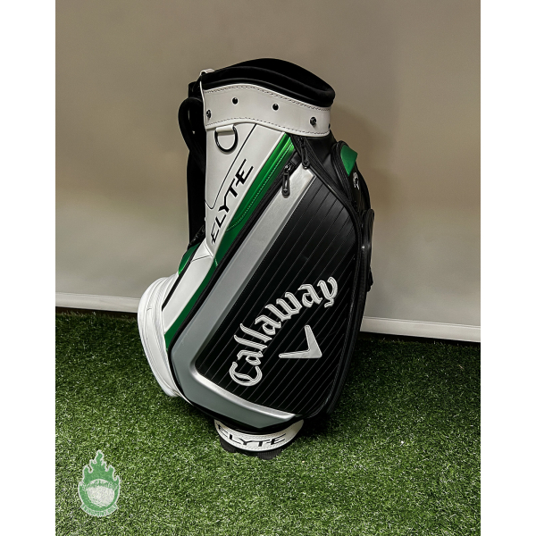 【中古】Callaway Elyte ゴルフバッグ ブラック/グリーン Used Callaway Elyte Mini Staff Golf Bag Black 6-way 9 Pockets W
