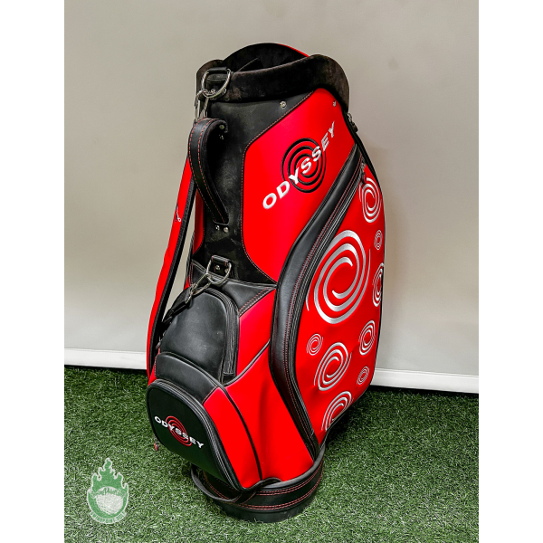 Used Callaway Odyssey Black/Red Staff Bag 6-Dividers 6-Pockets No