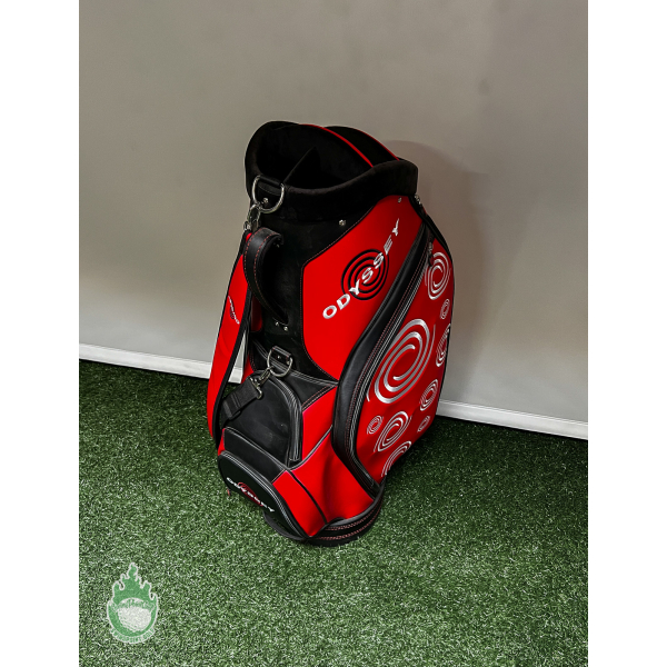 Used Callaway Odyssey Black/Red Staff Bag 6-Dividers 6-Pockets No