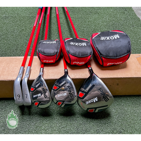 Left Handed Ping Moxie Junior Youth Golf 5 Club Set 7,9