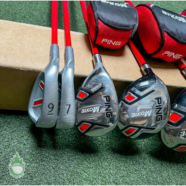Left Handed Ping Moxie Junior Youth Golf 5 Club Set 7,9,Hybrid
