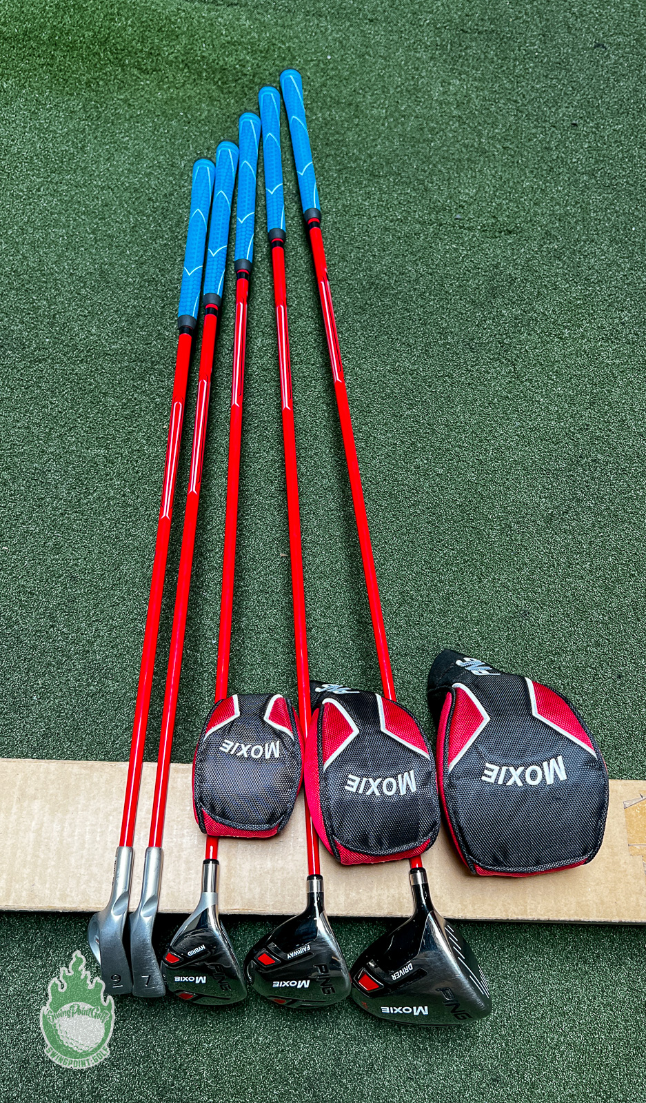 PING　MOXIE　ジュニアゴルフ7本セット　ボーイズ　ブルー　中-高学年 Left Handed Ping Moxie Junior Youth Golf 5 Club Set 7,9