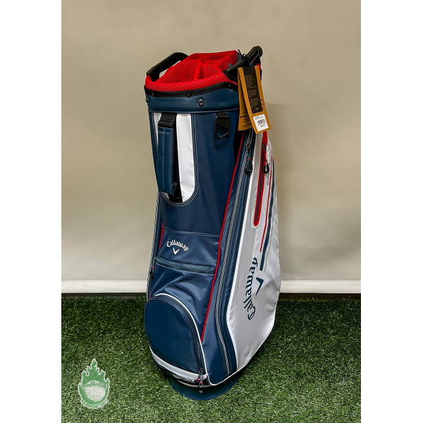 New 2023 Callaway CHEV 14 Way Golf Cart Carry Bag Red/White/Blue
