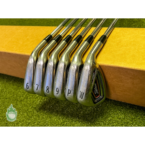 Used Right Handed Titleist AP1 716 Irons 6-PW/GW S300 Stiff Steel Golf Set