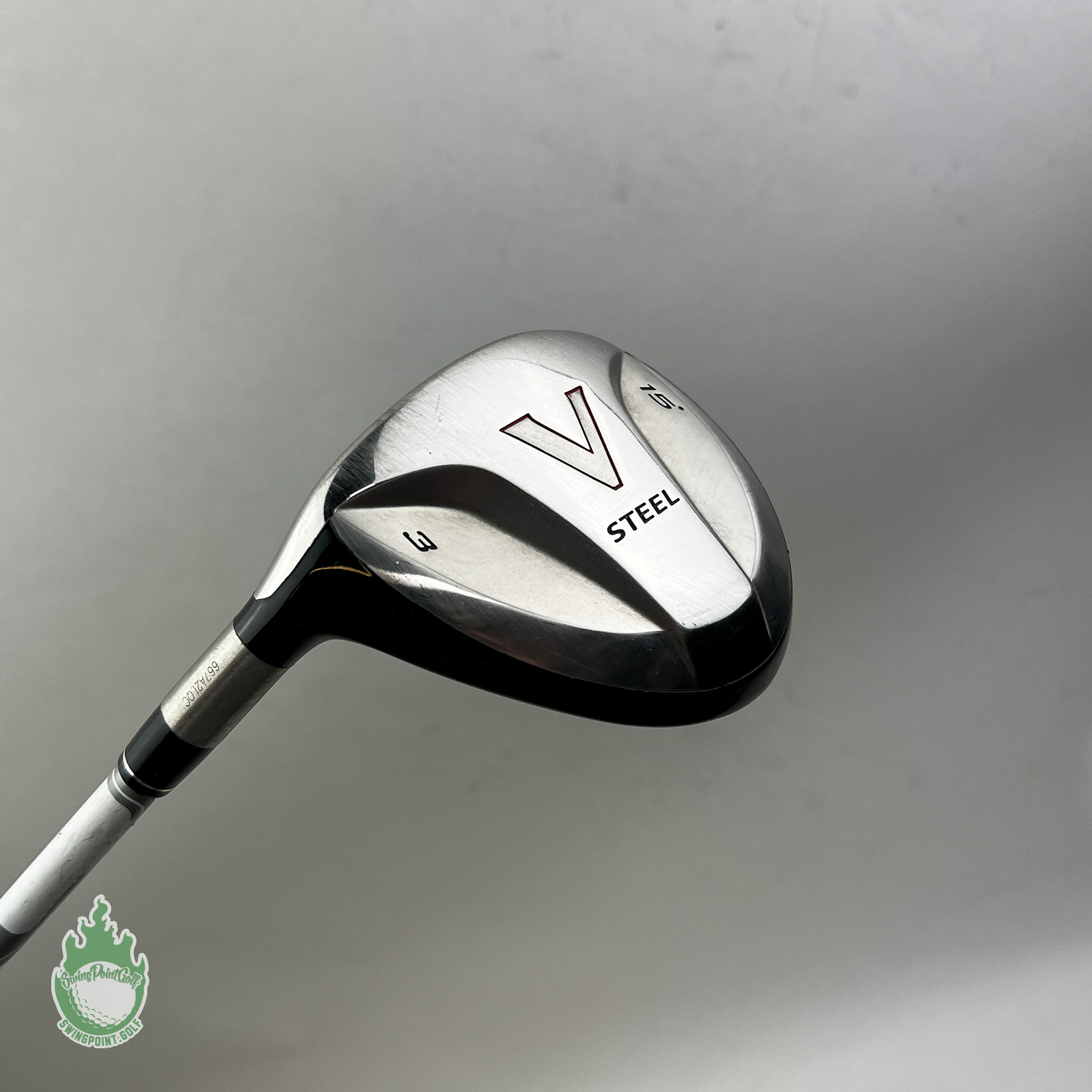 Left Handed TaylorMade V-Steel Fairway 3 Wood 15* Lite Flex Steel