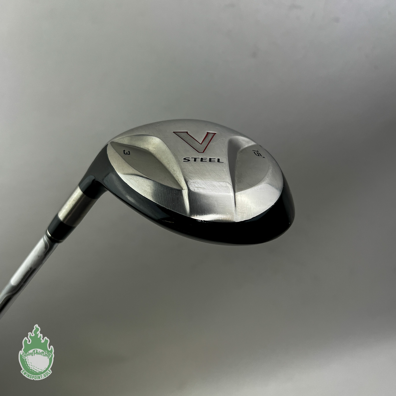 Left Handed TaylorMade V-Steel Fairway 3 Wood 15* Lite Flex Steel