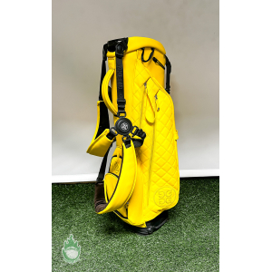 Used G/Fore Golf Daytona Carry Plus Yellow Leather Stand Bag 4-Way
