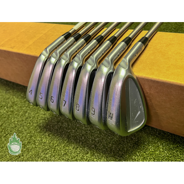 Used RH Ping Black Dot i230 Irons 4-PW SteelFiber i95 Regular