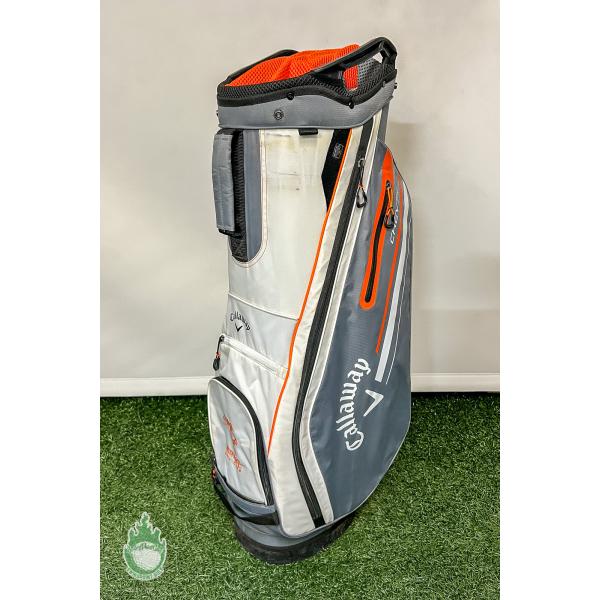 Used 2023 Callaway CHEV 14 Way Golf Cart Carry Bag Grey/White