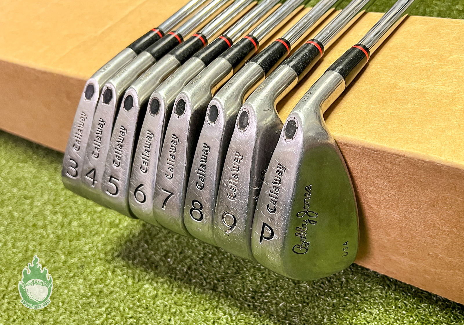 Used RH Callaway S2H2 Bobby Jones USA Irons 3-PW S300 Stiff Steel Golf Club Set