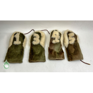 Custom Made Genuine Mink 1, 3, 4 and 5 Wood Cover Set Headcover