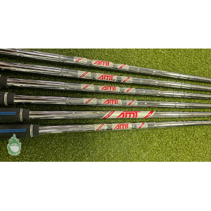 Used True Temper AMT Red S300 5-PW Stiff Flex Steel Iron Set Shafts