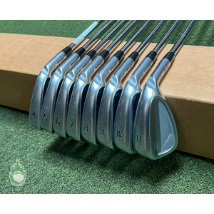 Used RH Ping White Dot i230 Irons 4-PW/UW X100 TI Extra Stiff Steel Golf Set
