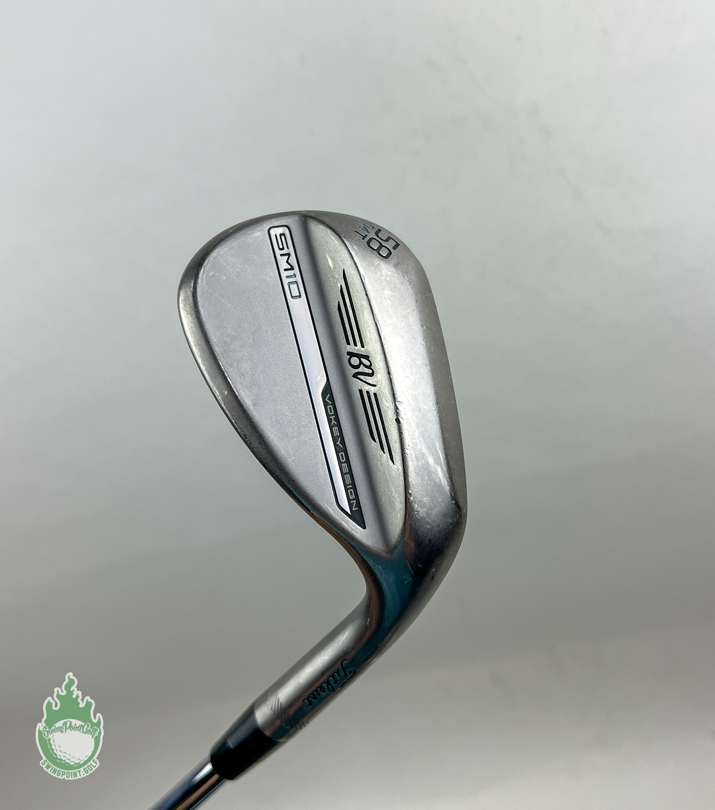 Used Titleist Vokey SM10 T Grind Nickel Wedge 58*-04 Wedge Flex