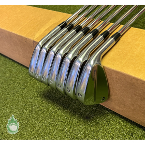 Used RH 2021 TaylorMade P-7MB Forged Irons 4-PW TI X100 X-Stiff Steel Golf Set