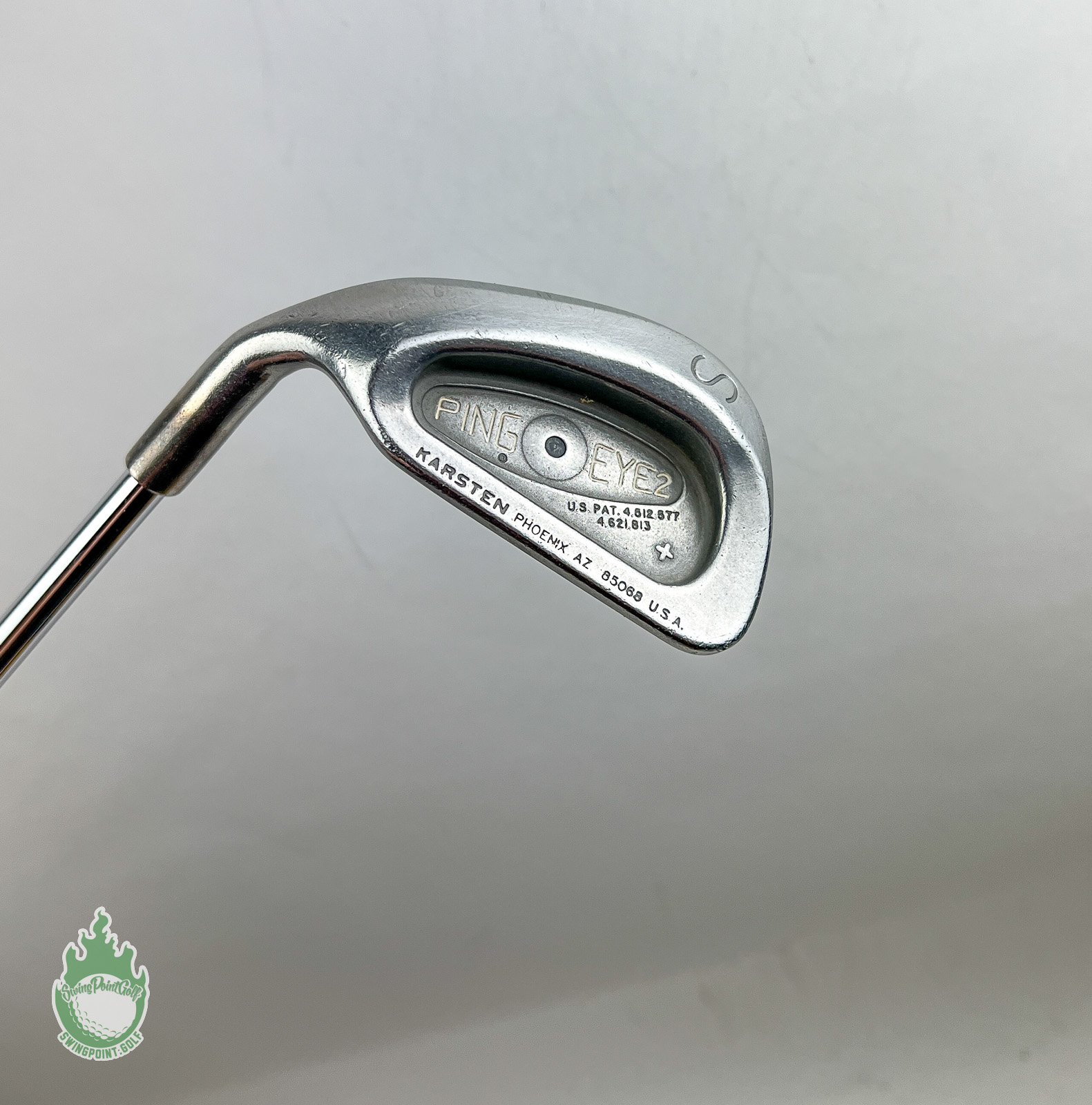 Used Left Handed Ping Eye 2 Sand Wedge Black Dot Stiff Flex Steel Golf Club