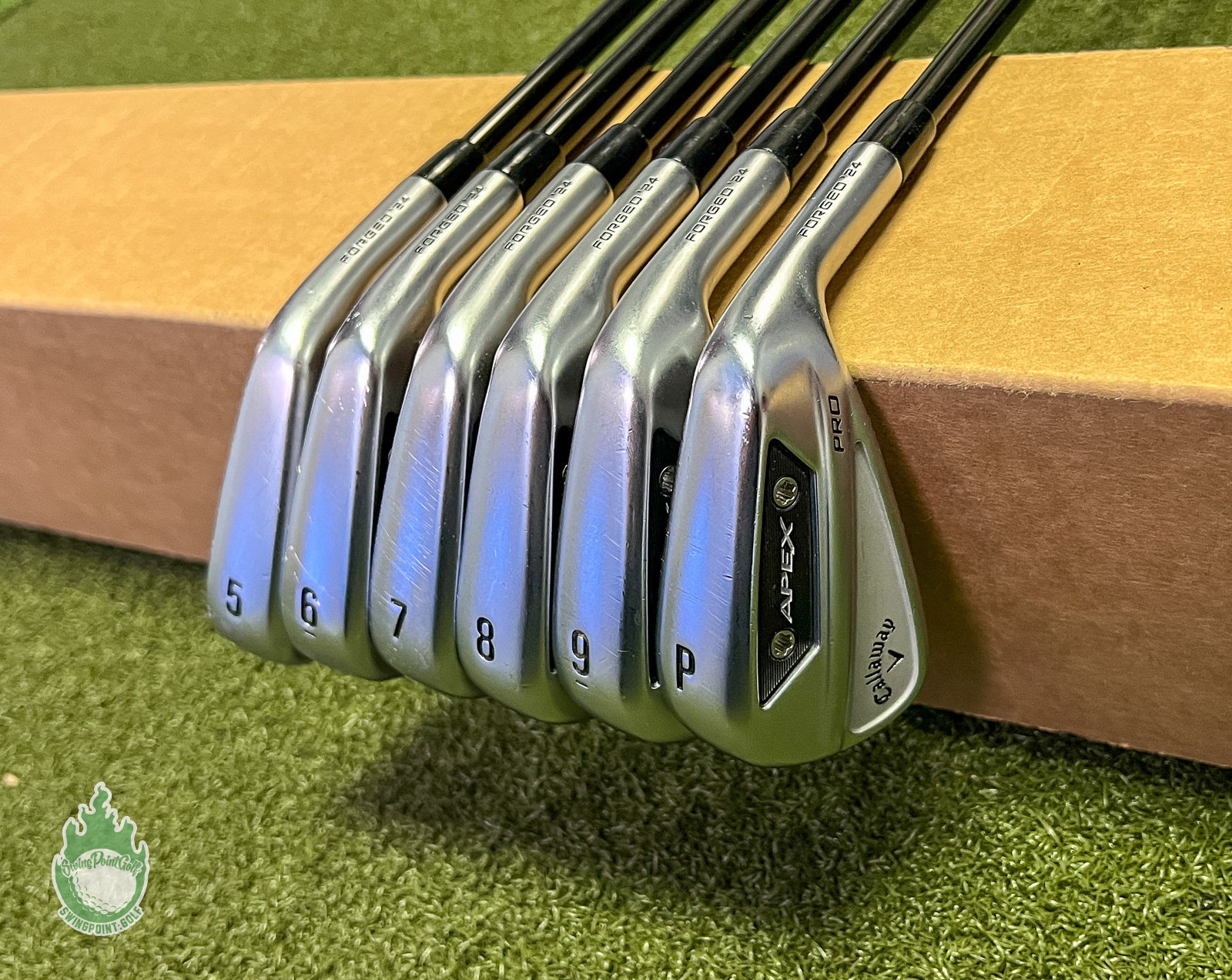 Used RH Callaway APEX Pro Forged '24 Irons 5-PW 85g Regular Graphite Golf Set