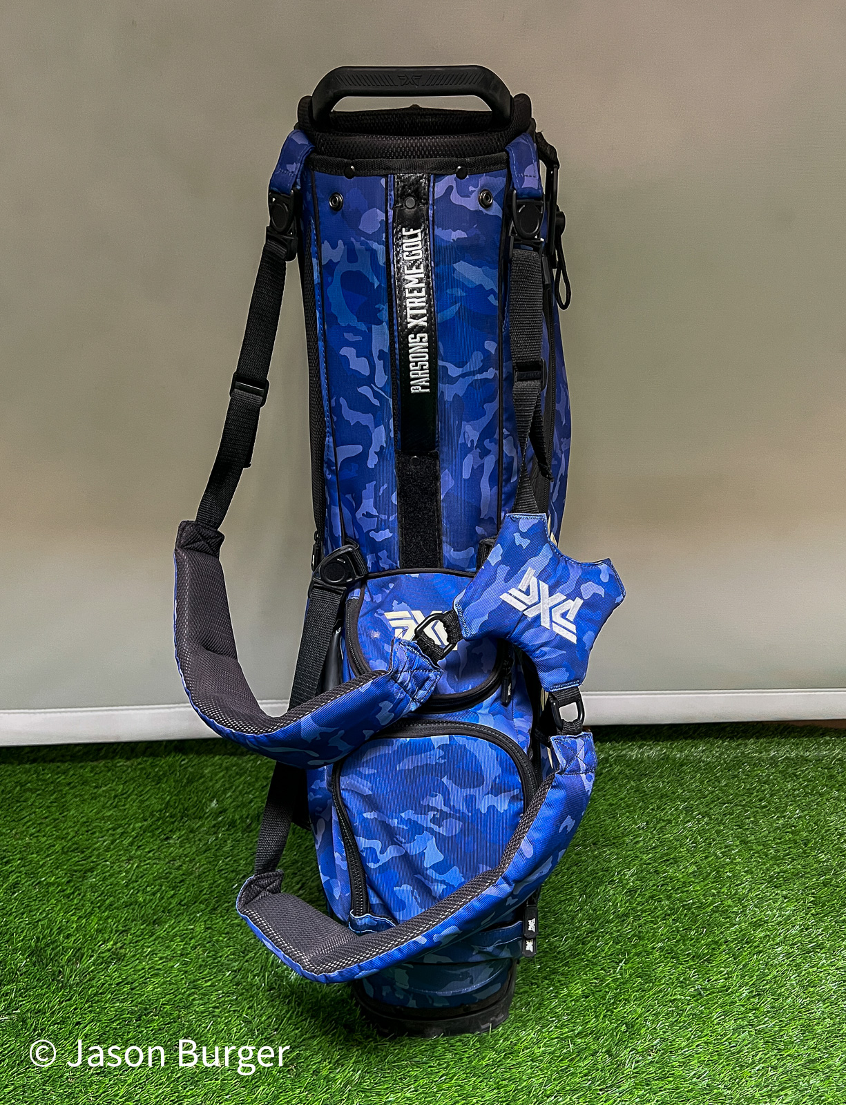 Used Blue Camo PXG Golf Hybrid Cart/Carry/Stand Bag 4-Way