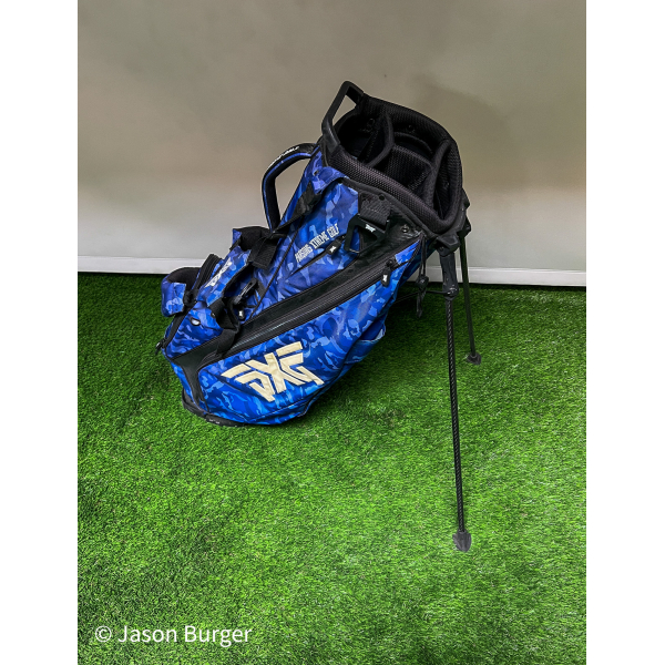 Used Blue Camo PXG Golf Hybrid Cart/Carry/Stand Bag 4-Way
