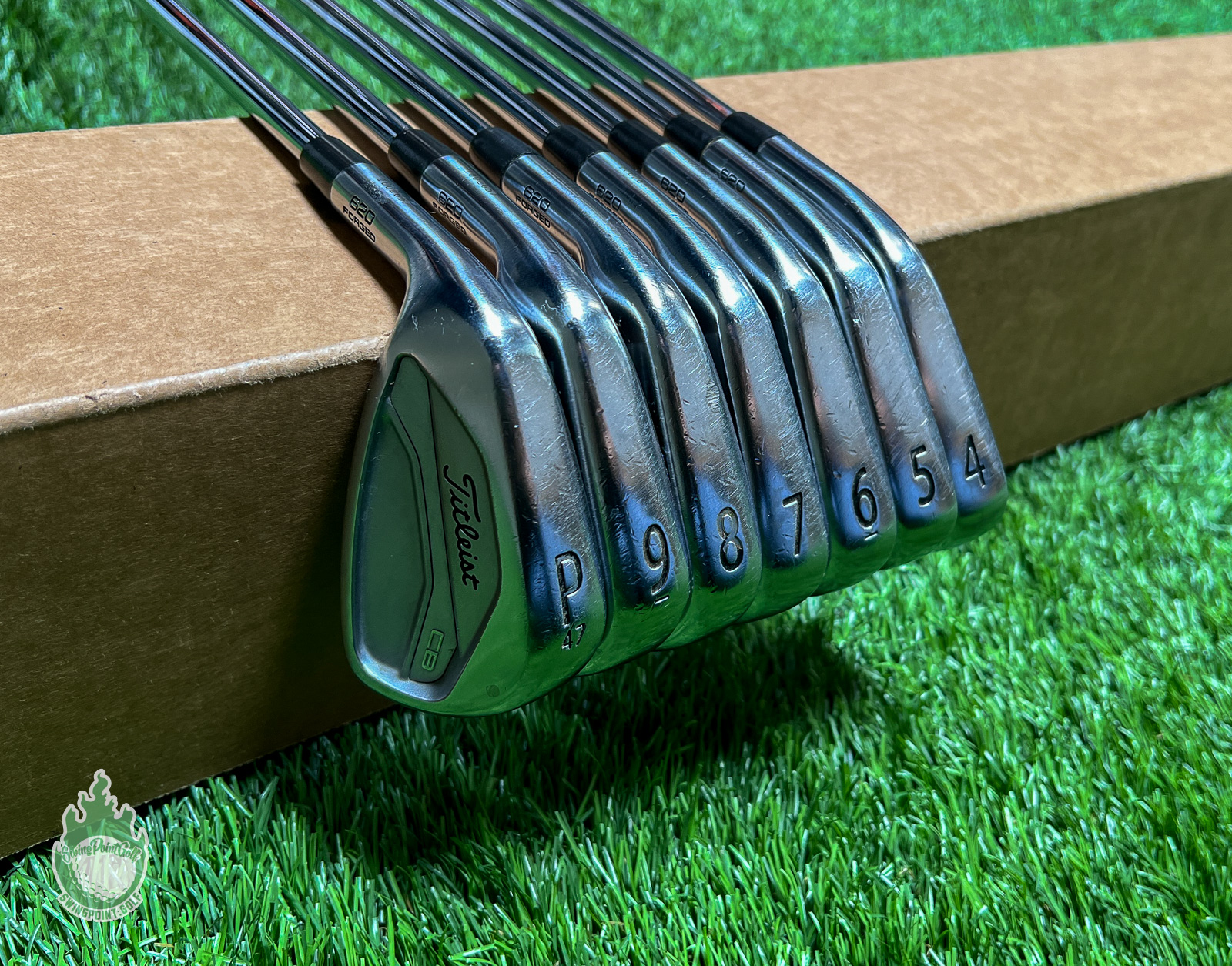 Used LH Titleist 620 CB Forged Irons 4-PW AMT Red R300 Regular