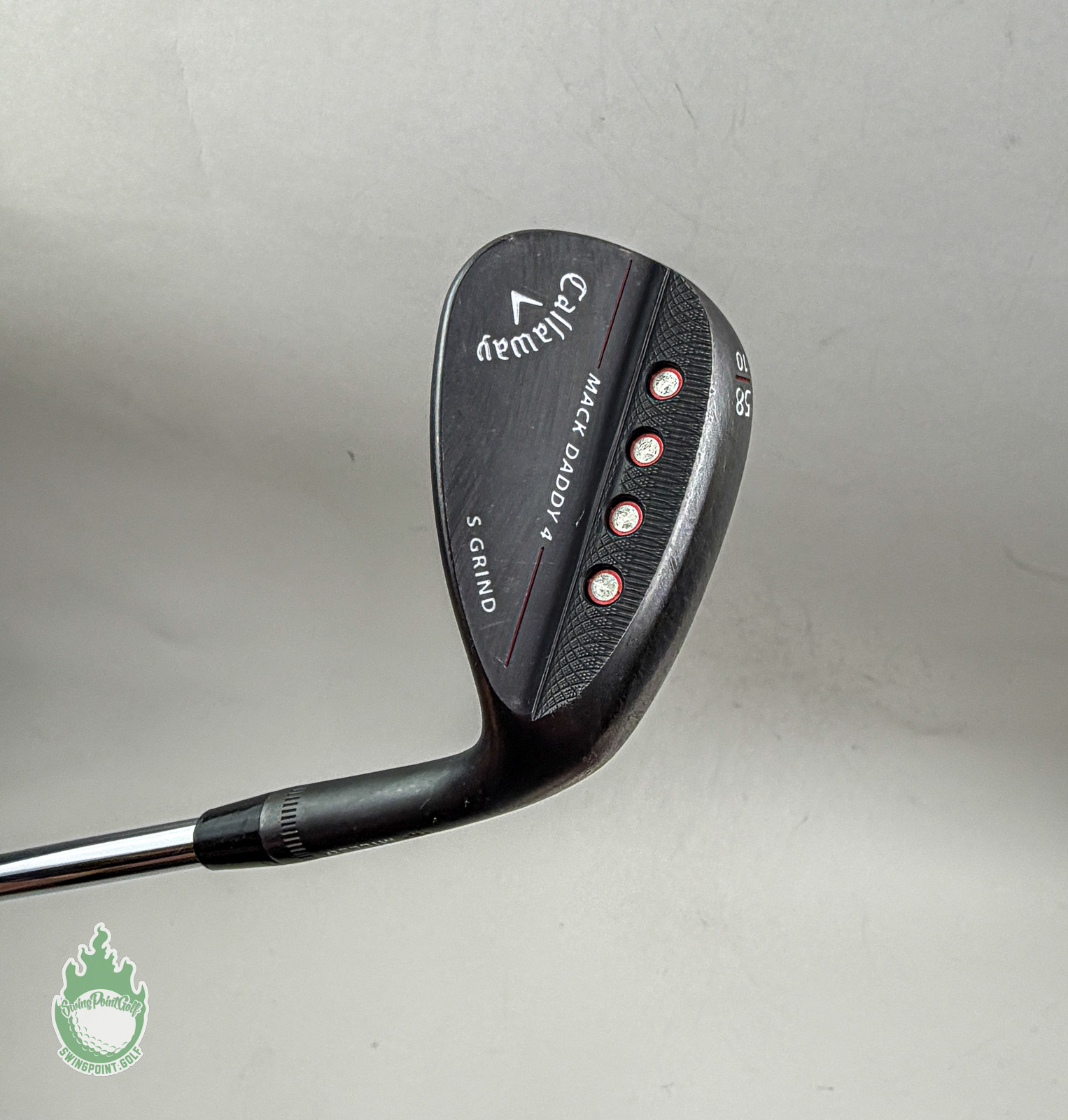 Used Callaway Mack Daddy 4 Milled Black Wedge 58*-10 S Grind Stiff