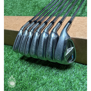 Used RH TaylorMade Sim 2 Max Irons 6-PW/AW/SW KBS Max 85g Stiff Steel Golf Set