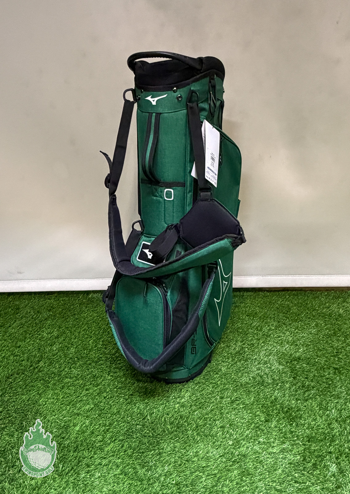 New With Tags Mizuno BR-D3 Green 4-Way Stand Golf Bag with Rainhood