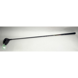 A right-handed Cobra RADSpeed 3 wood golf club is shown lying flat, displaying its black head, shaft graphics, and grip.