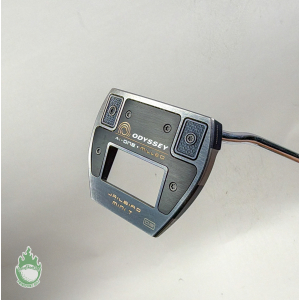 Close-up of an Odyssey Ai-ONE Milled Jailbird Mini T DB putter head showing face and alignment window.