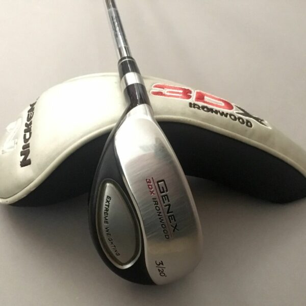 Left Handed Nickent Genex 3DX Ironwood 3 Hybrid 20* Uniflex Steel Golf Club