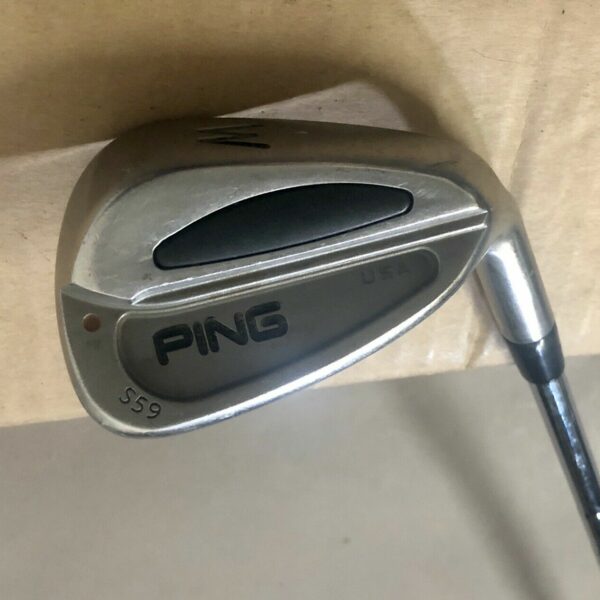 Used RH Ping Brown Dot S59 Pitching Wedge Cushin Stiff Flex Steel Golf Club