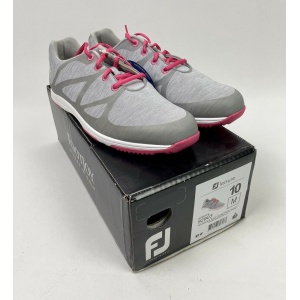 Brand New In Box FootJoy Leisure Women's Spikeless Golf Shoe Size 10 Grey/Pink