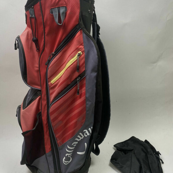 Callaway CHEV ORG 14 Golf Cart Carry Stand Bag – Red/Gray/Black