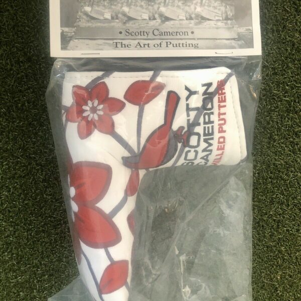 New Scotty Cameron Japan Only Cherry Blossom/Cardinal Putter Headcover Very Rare