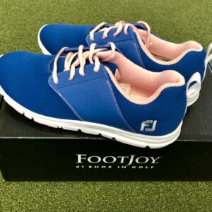 Brand New In Box FootJoy enJoy Women's Spikeless Golf Shoe Size 8.5M Blue/Pink