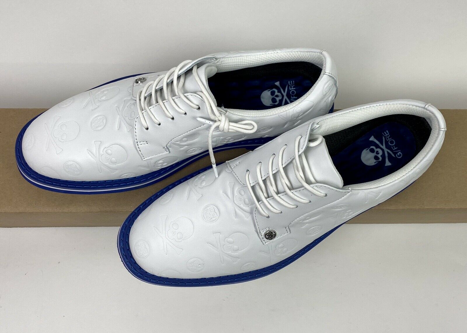 G FORE Skull Embossed GALLIVANTER Lace Golf Shoe Snow White