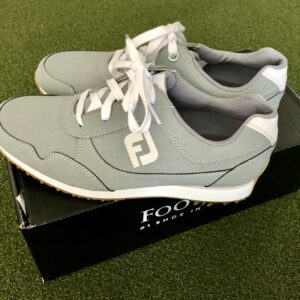 New FootJoy Sport Retro Women's Spikeless Golf Shoe Size 8.5M Gray/White