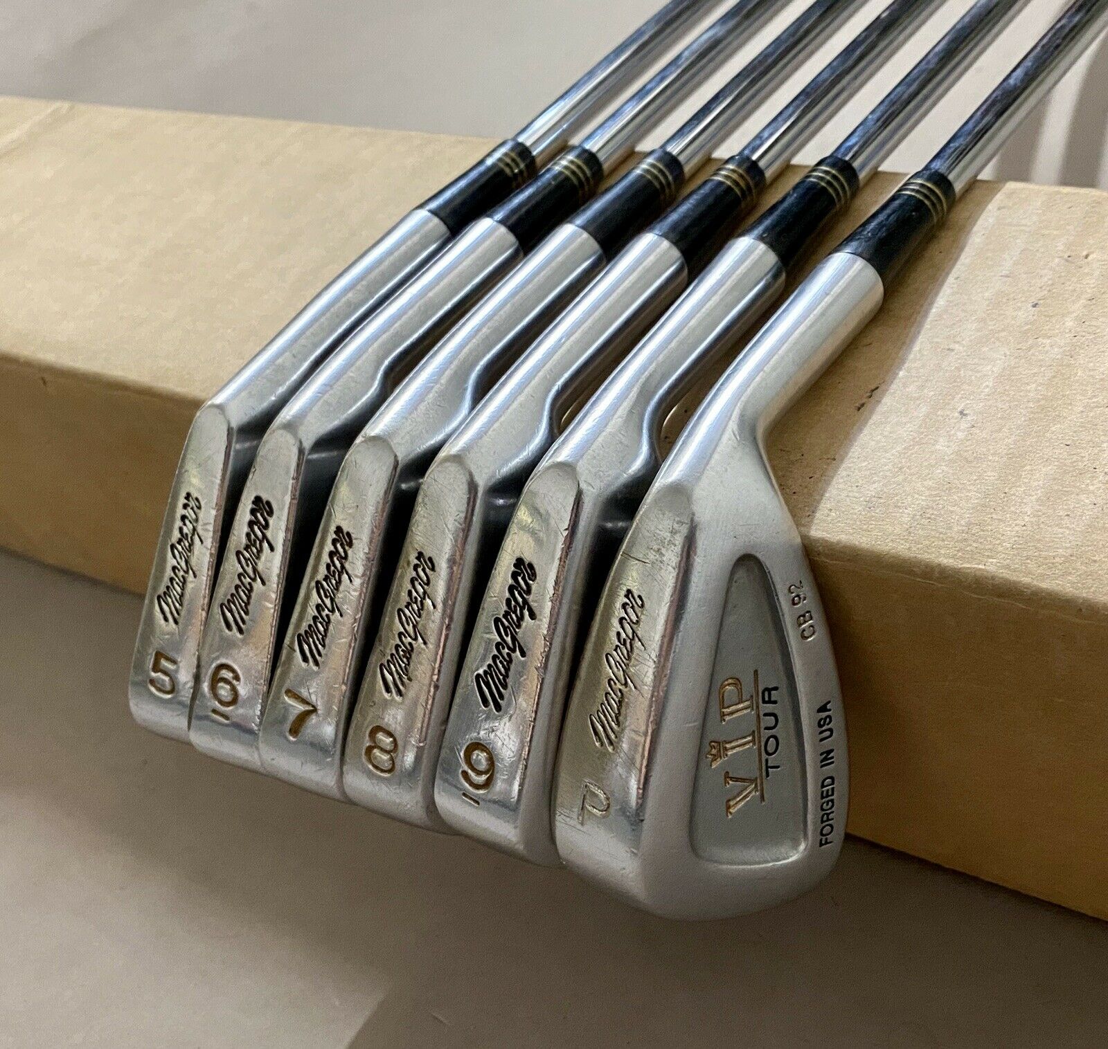 RH MacGregor VIP Tour CB 92 Forged Irons 5-PW Stiff Flex Steel  display picture 1