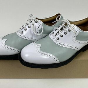 2015 Footjoy FJ ICON Myjoys Traditional Mens Golf Shoes 52096 White & Mint 8.5