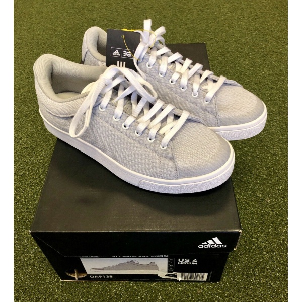 Adidas JR adicross classic Junior s Spikeless Golf Shoe Size 4M Gray White SwingPoint Golf
