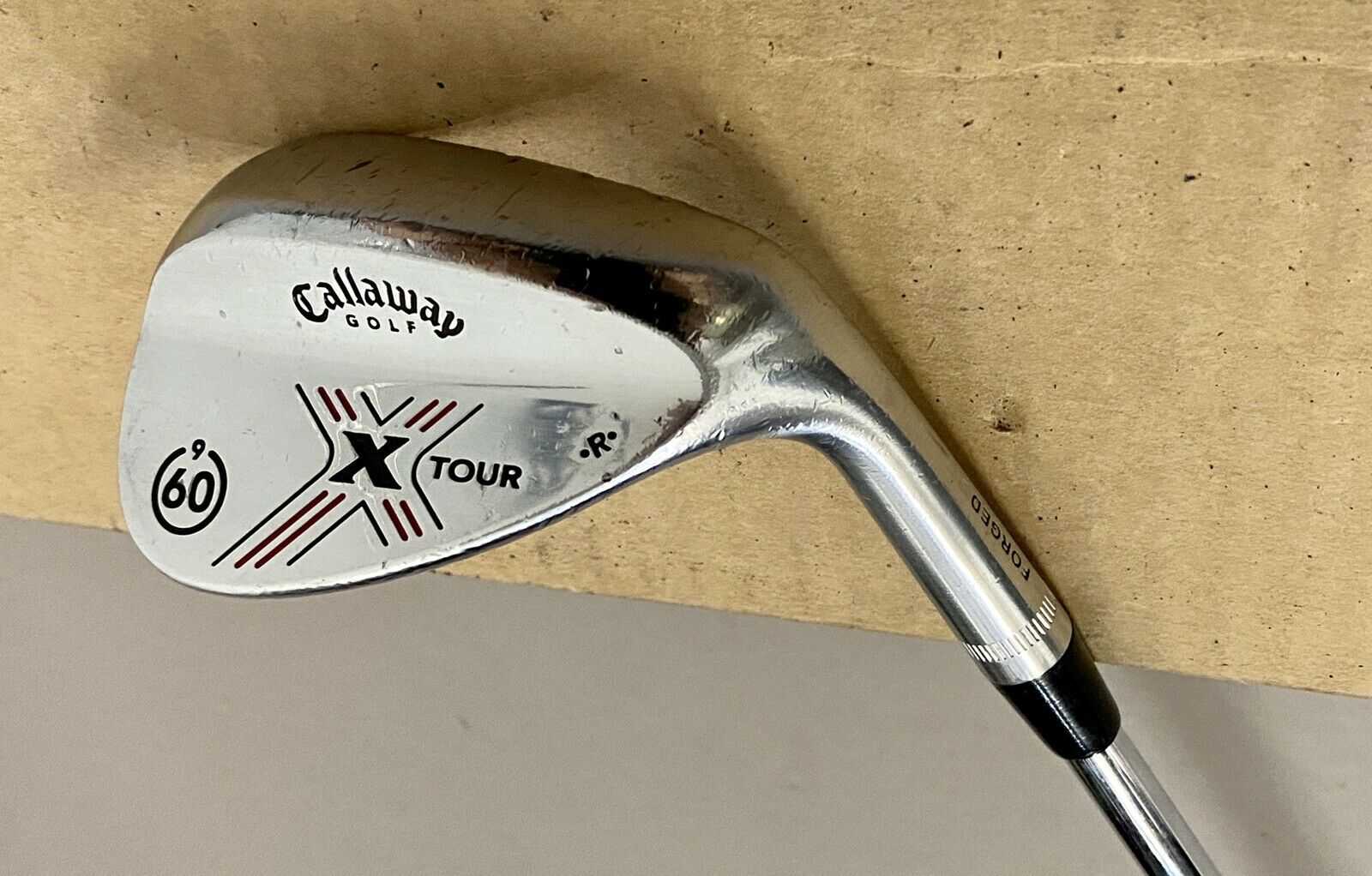 RH Used Callaway X-Tour Forged Chrome Wedge 60*-9 Wedge Flex Steel
