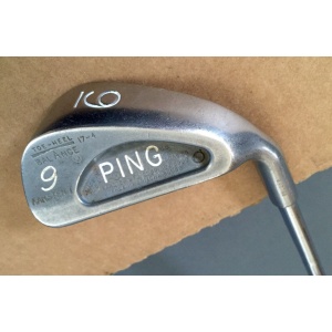 Vintage Ping Karsten I Toe-Heel Balance 17-4 9 Iron Stiff Flex Steel Golf Club