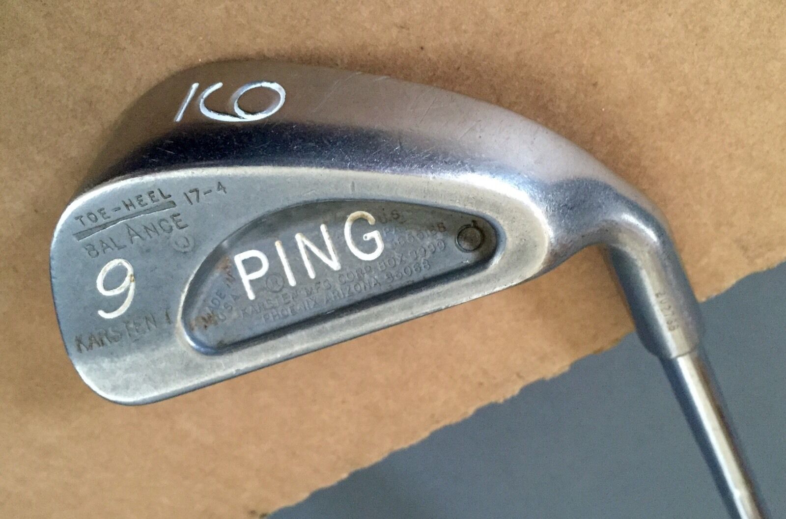 Vintage Ping Karsten I Toe-Heel Balance 17-4 9 Iron Stiff Flex